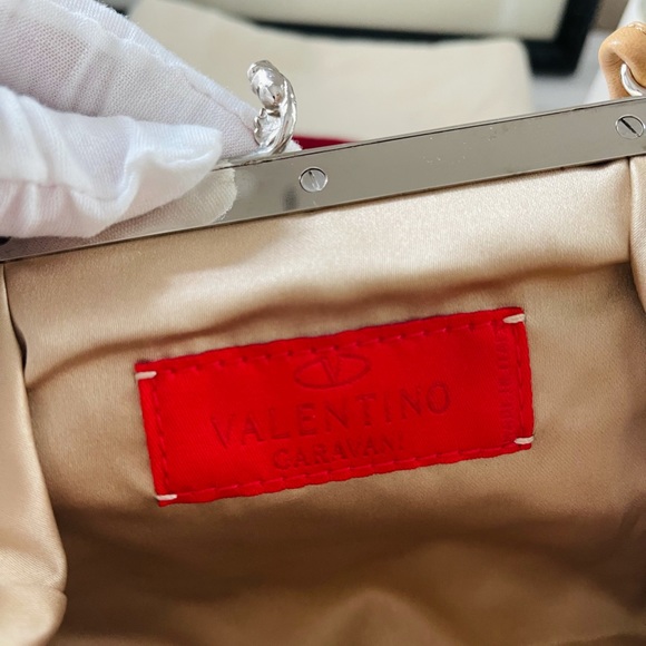 Valentino Garavani Rhinestone Silk Evening Bag - Picture 3 of 15